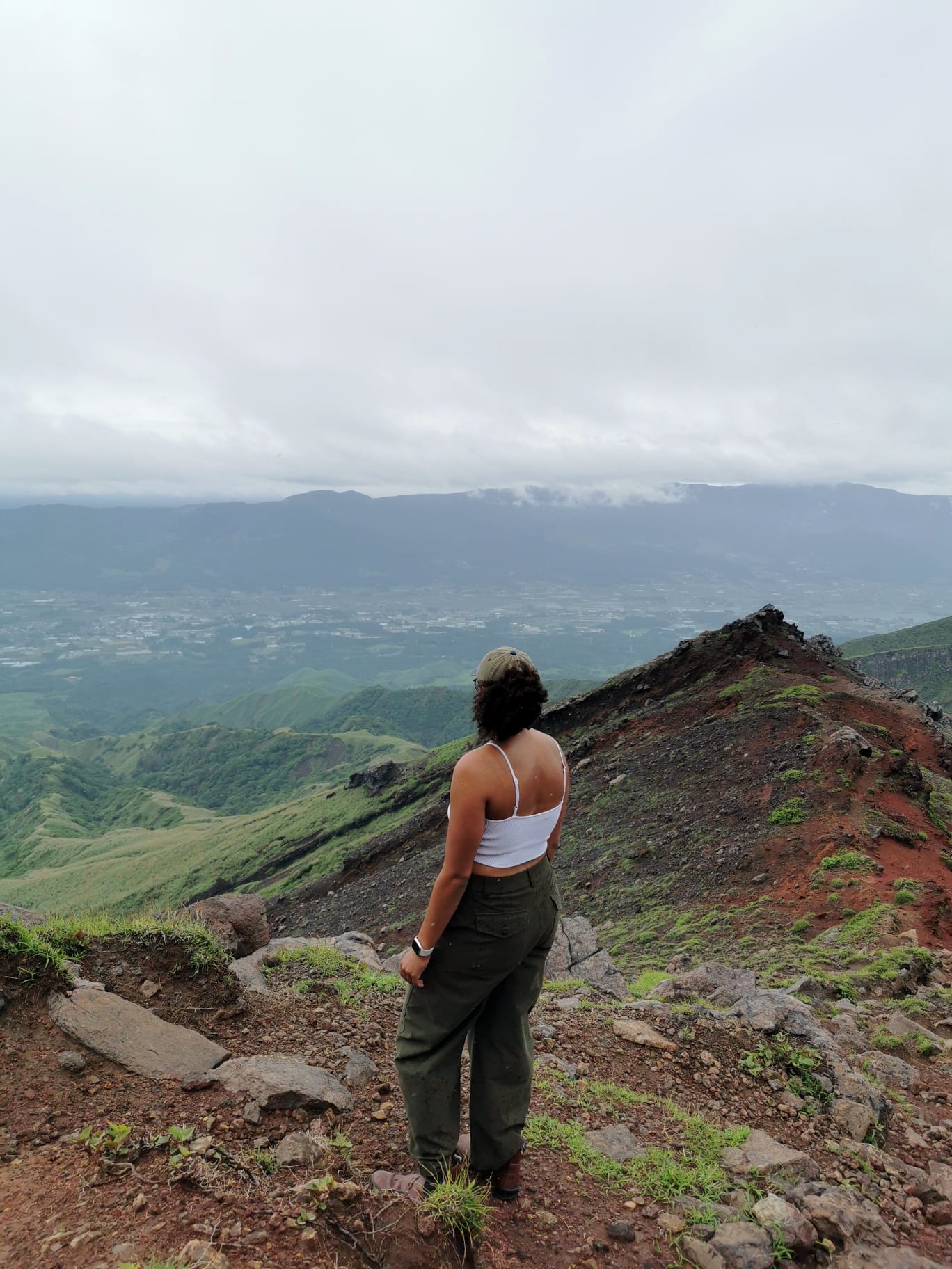 Liv Headley on a mountain ridge